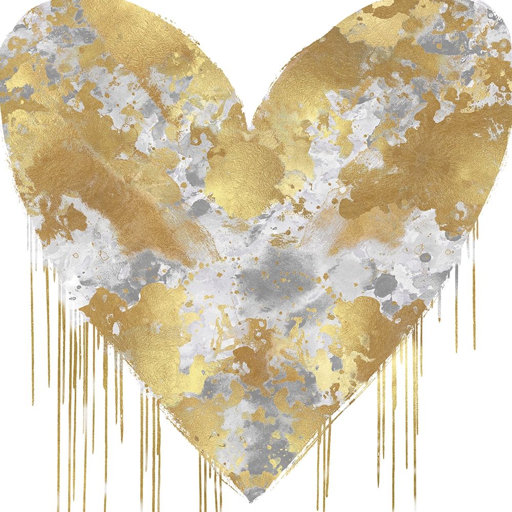 Big Hearted Silver and Gold art print by Lindsay Rodgers for $57.95 CAD