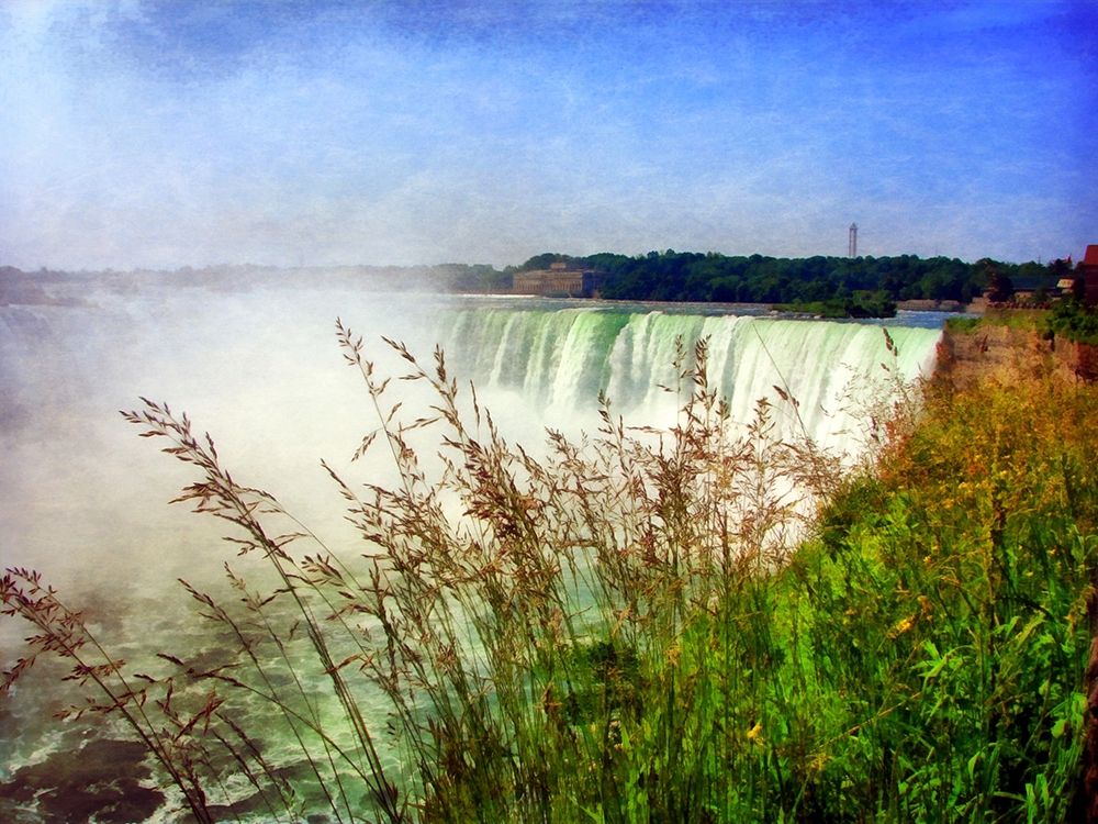 Niagara Falls With Grasses  art print by Michelle Calkins for $57.95 CAD
