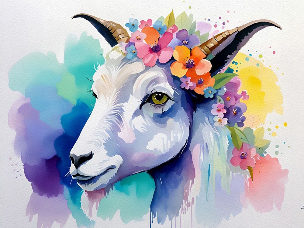 Oh Goat art print by Amber Clarkson for $57.95 CAD