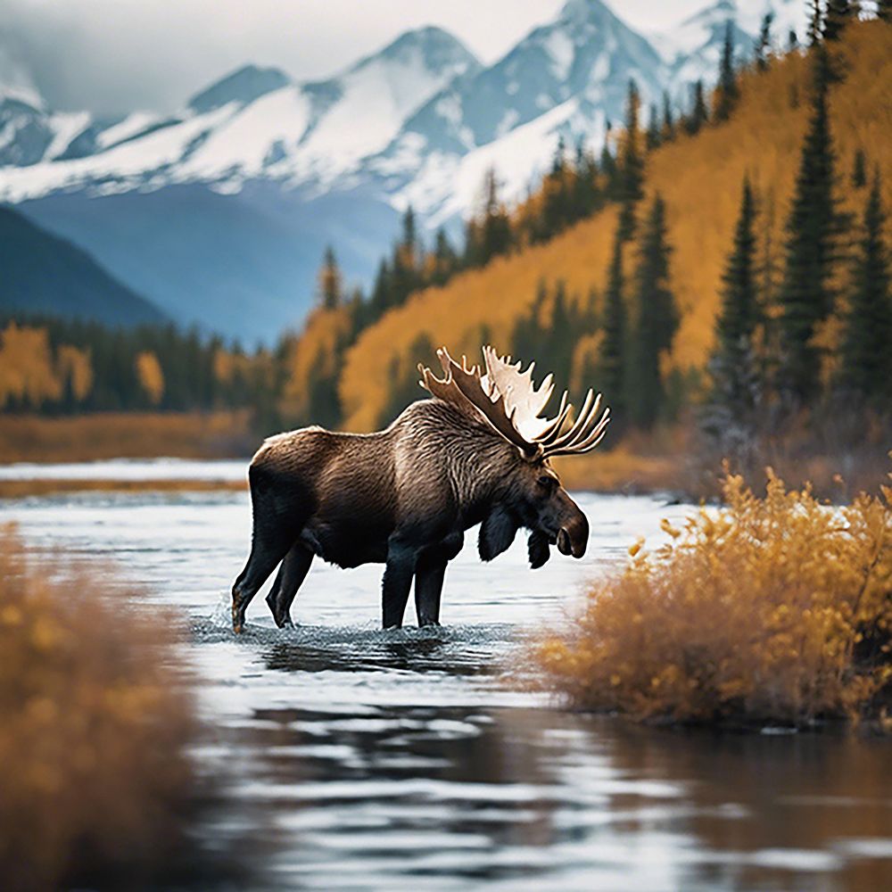 Moose II art print by Amber Clarkson for $57.95 CAD