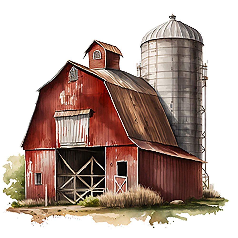 Old Red Barn art print by Amber Clarkson for $57.95 CAD