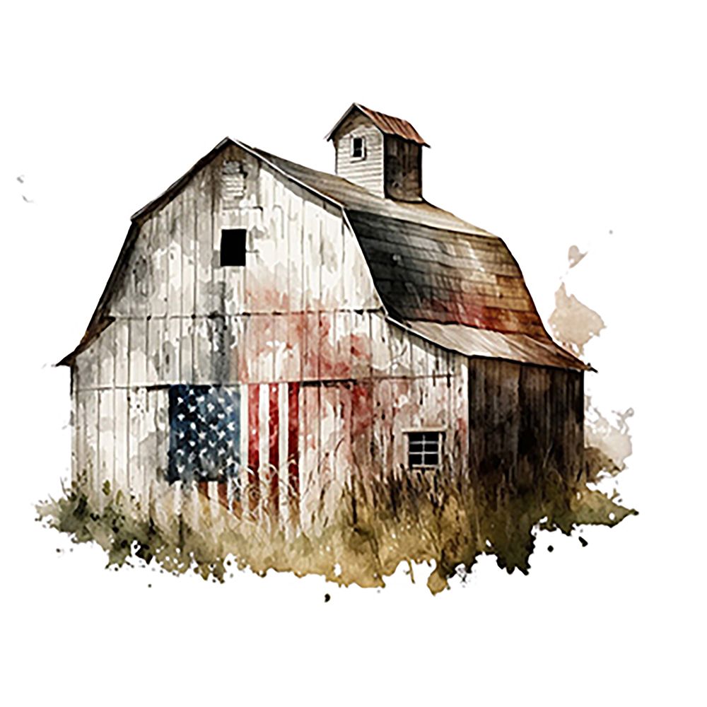 Barn in the USA art print by Amber Clarkson for $57.95 CAD