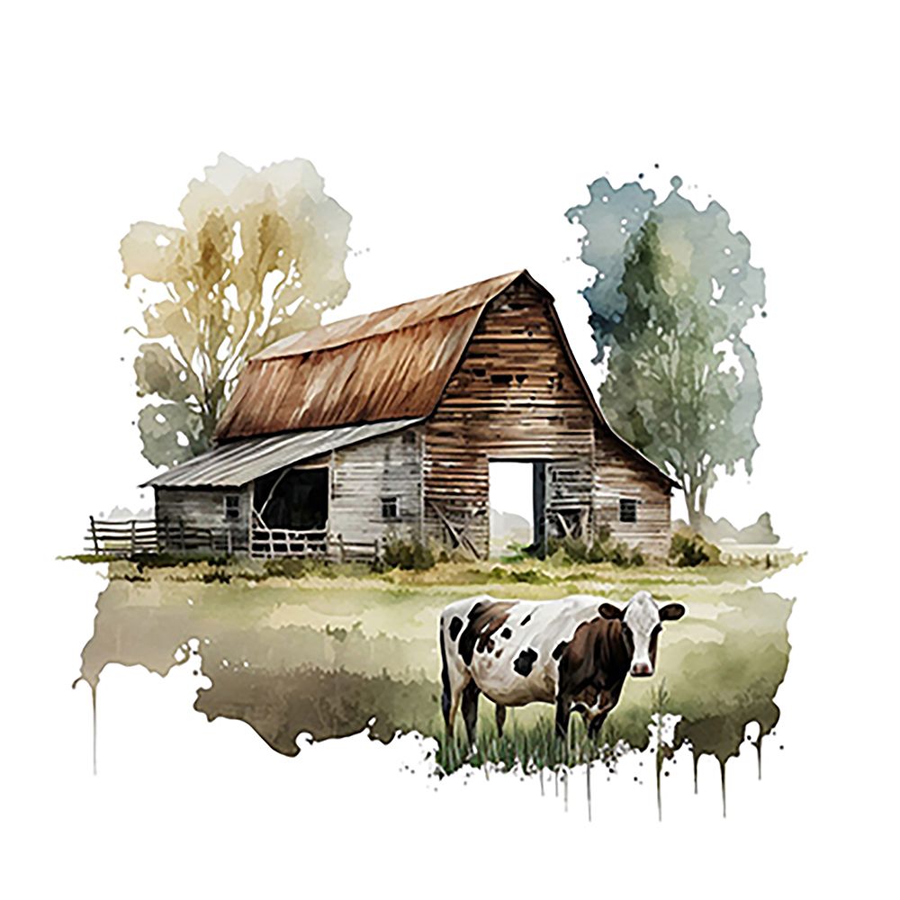 Cow Barn art print by Amber Clarkson for $57.95 CAD