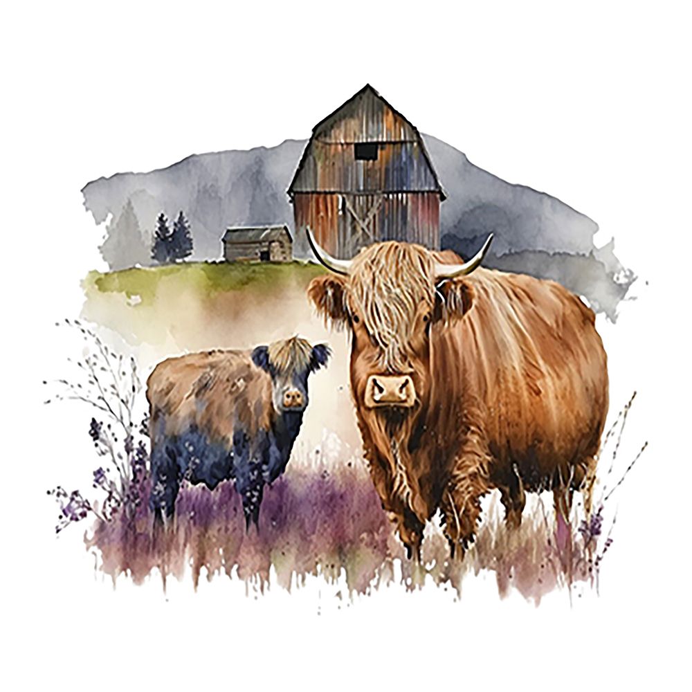 Highland Cow II art print by Amber Clarkson for $57.95 CAD