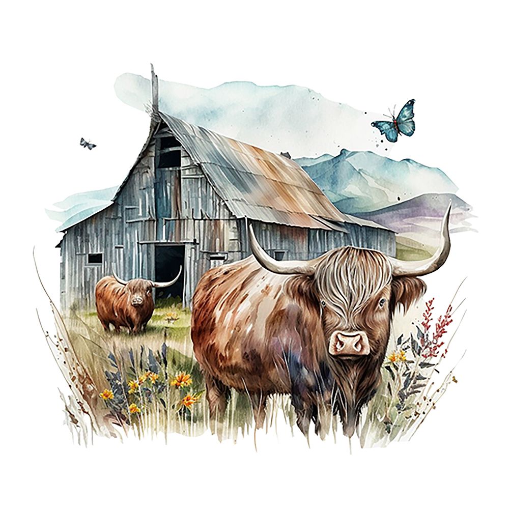 Highland Cow III art print by Amber Clarkson for $57.95 CAD