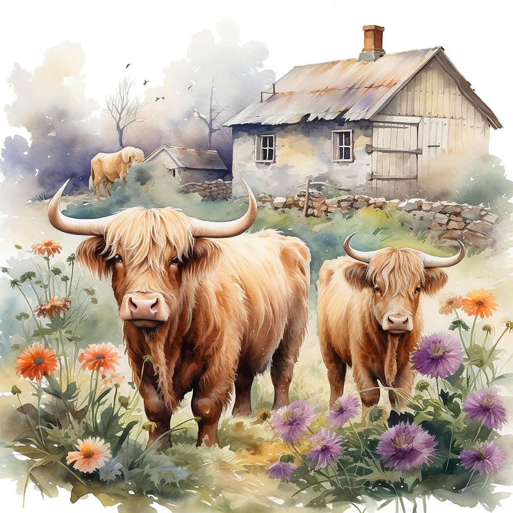 Highland Babies art print by Amber Clarkson for $57.95 CAD