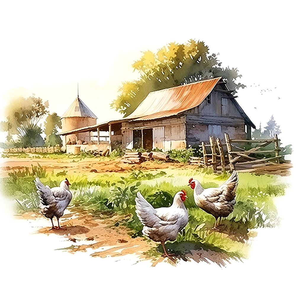 Chicken Barn II art print by Amber Clarkson for $57.95 CAD