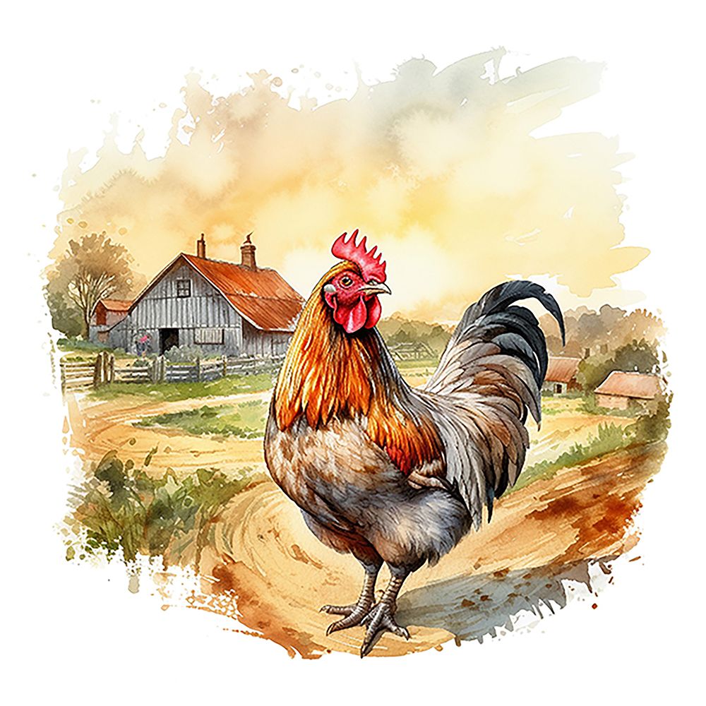 Rooster art print by Amber Clarkson for $57.95 CAD