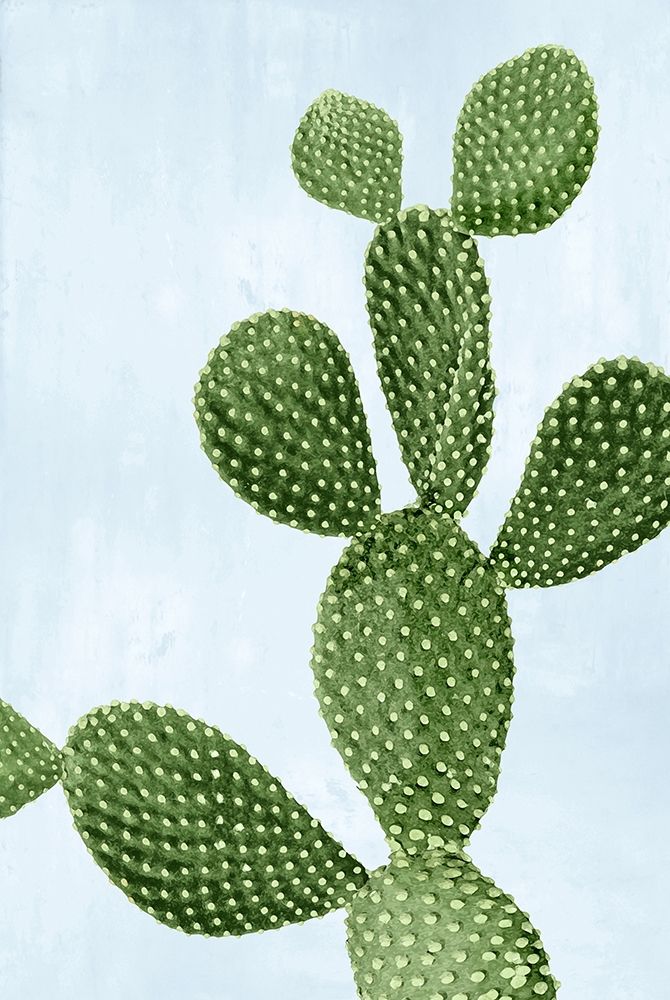 Cactus on Blue VI art print by Mia Jensen for $57.95 CAD