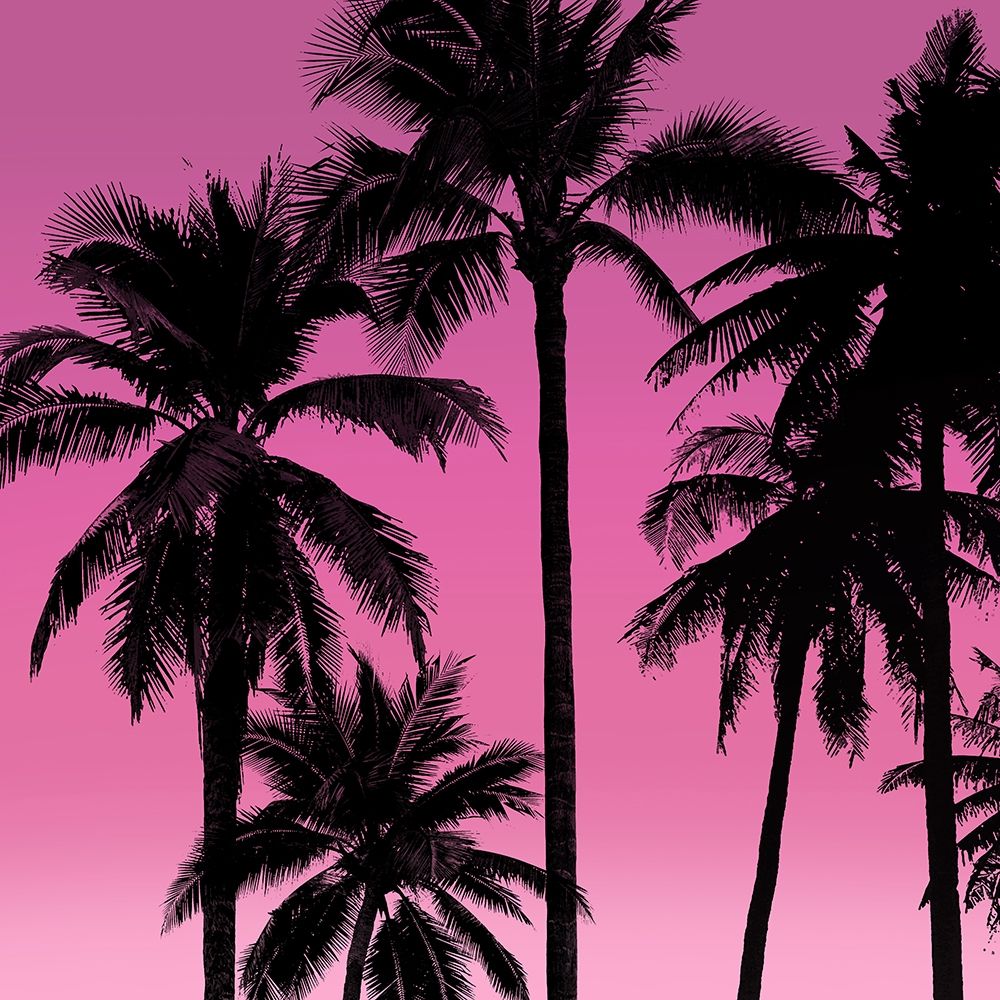 Palms Black on Pink I art print by Mia Jensen for $57.95 CAD