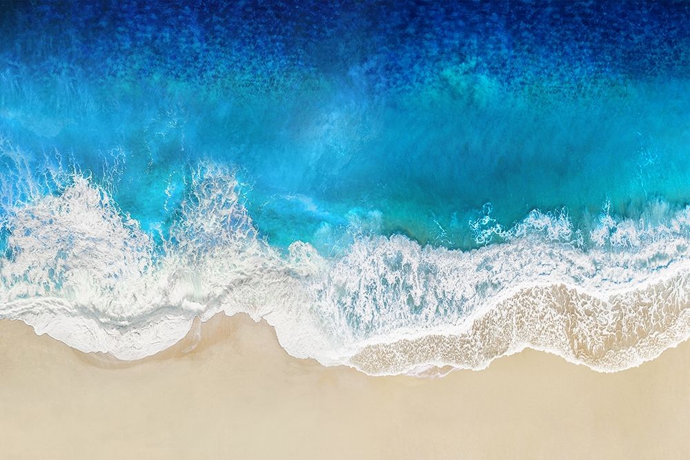 Aqua Ocean Waves From Above art print by Maggie Olsen for $57.95 CAD