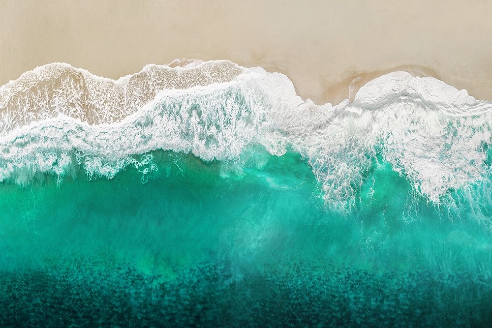 Teal Ocean Waves From Above I art print by Maggie Olsen for $57.95 CAD