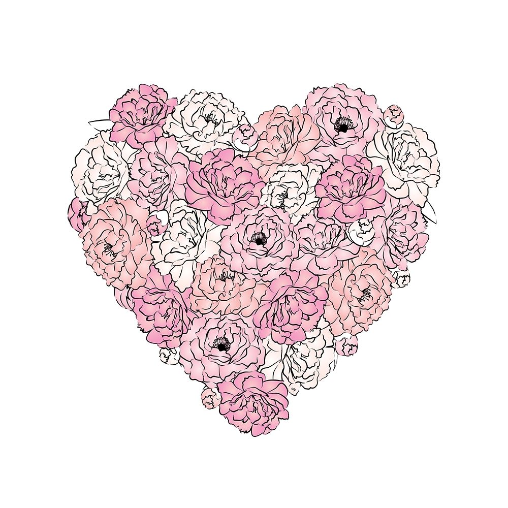 Peony Heart art print by Martina Pavlova for $57.95 CAD