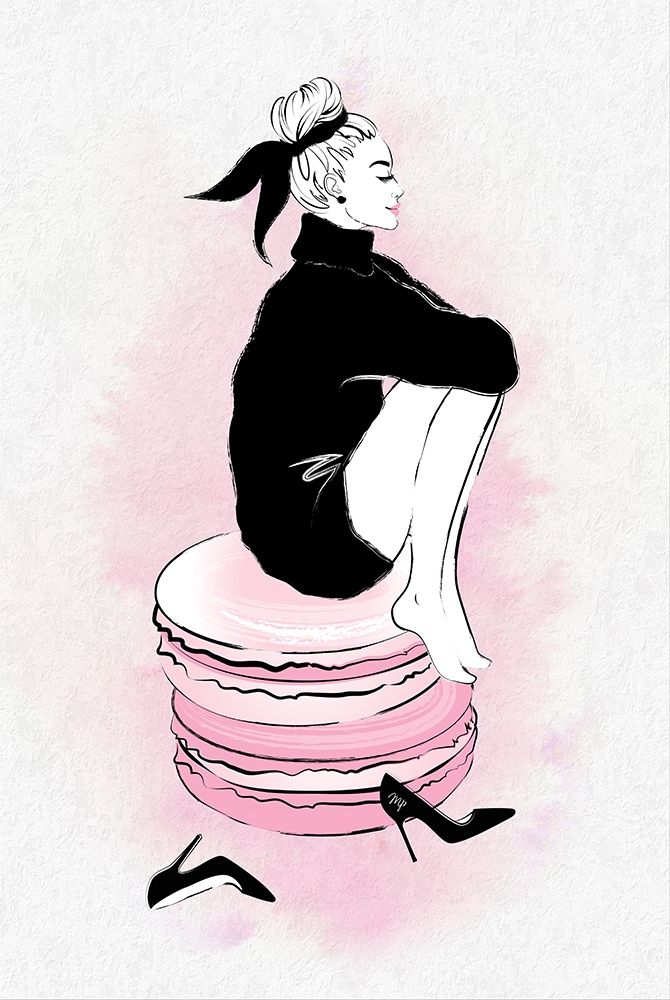 Macaron Girl art print by Martina Pavlova for $57.95 CAD
