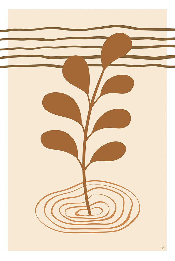 Beige Plant II art print by Martina Pavlova for $57.95 CAD