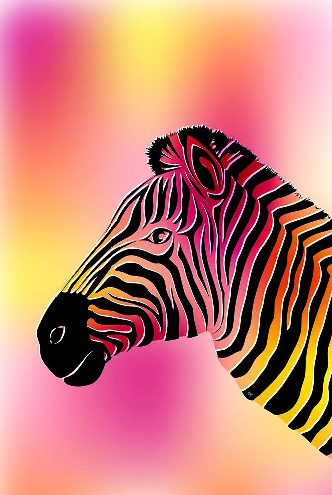 Zebra art print by Martina Pavlova for $57.95 CAD