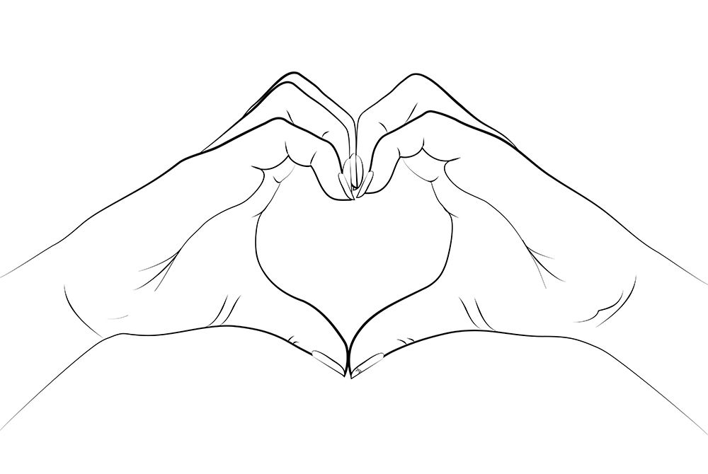 Hand Heart art print by Martina Pavlova for $57.95 CAD