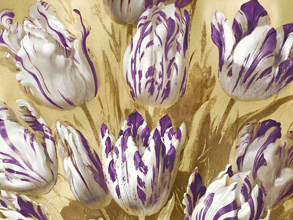 Tulips on Gold I art print by Angela McQueen for $57.95 CAD