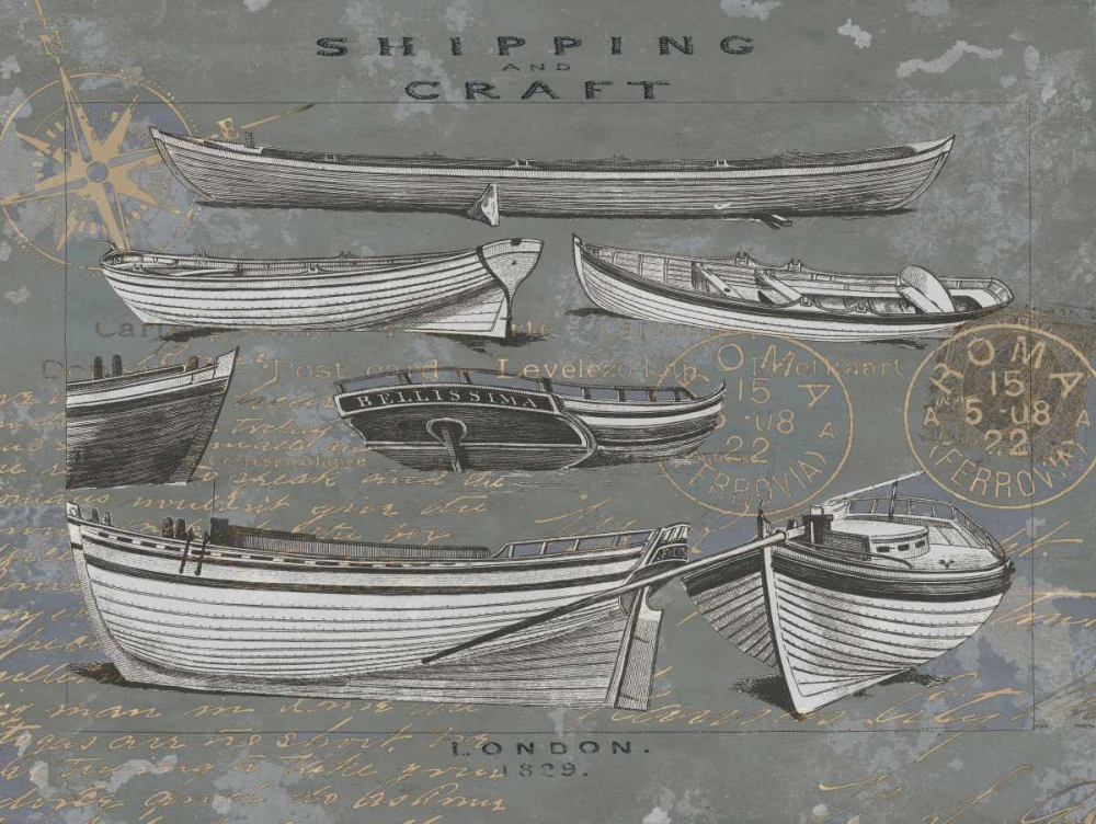 Shipping and Craft I art print by Oliver Jeffries for $57.95 CAD