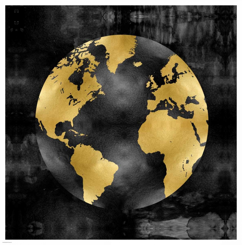 The Globe Gold on Black art print by Russell Brennan for $57.95 CAD