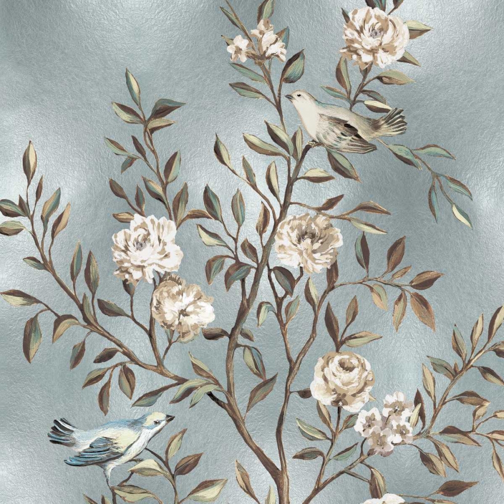 Chinoiserie in Silver I art print by Renee Campbell for $57.95 CAD