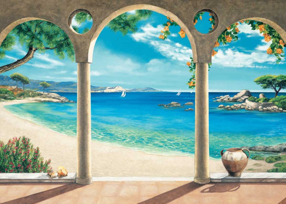 Mediterranean Bay art print by Robert Dominguez for $57.95 CAD