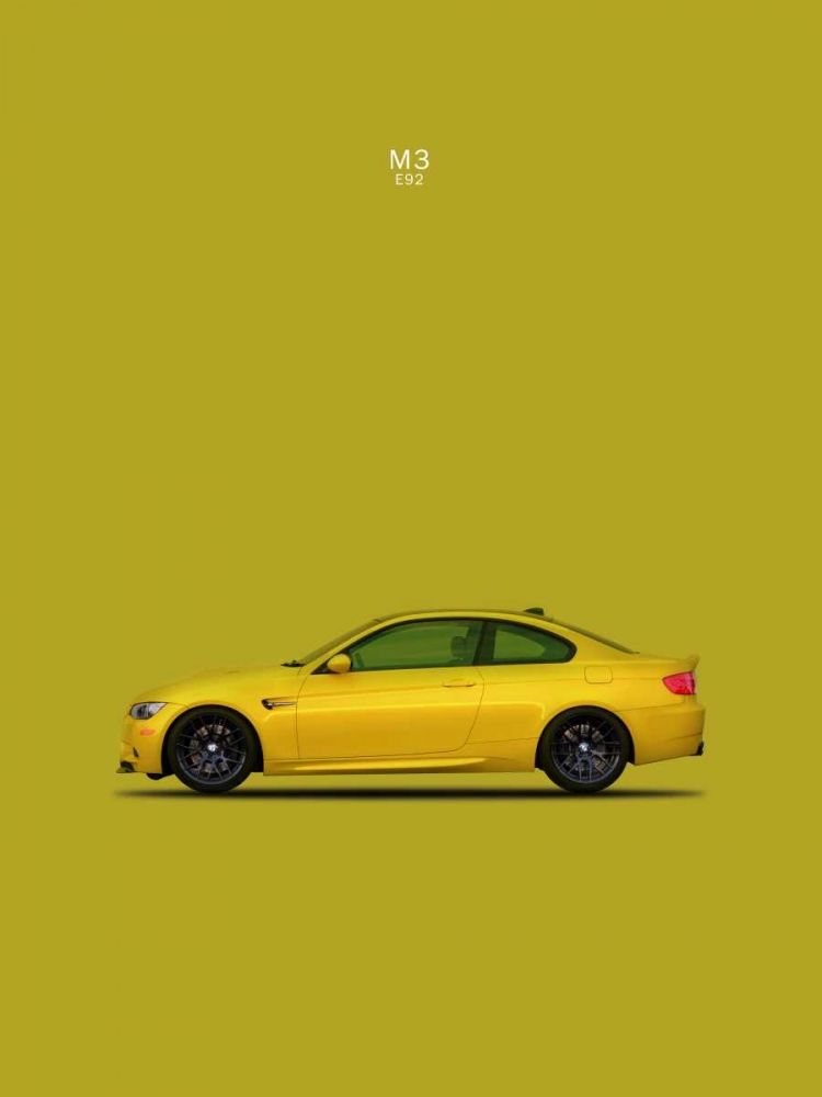 BMW M3 E92 Yellow art print by Mark Rogan for $57.95 CAD