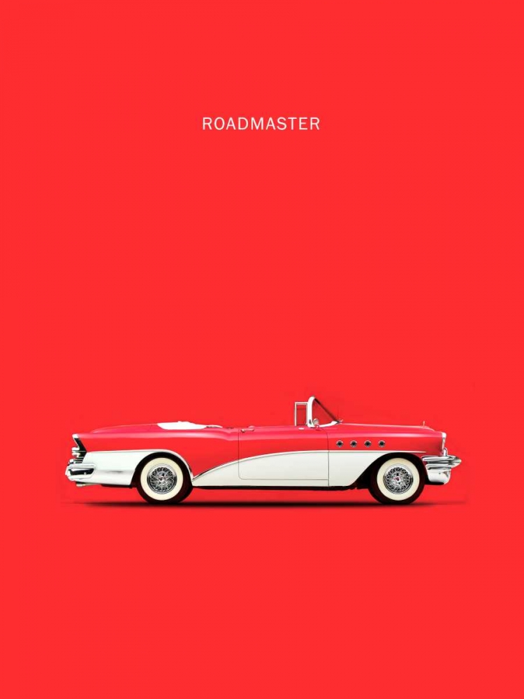 Buick Roadmaster 55 Red art print by Mark Rogan for $57.95 CAD
