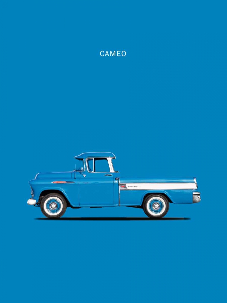 Chevrolet Cameo Pickup 1957 Bl art print by Mark Rogan for $57.95 CAD