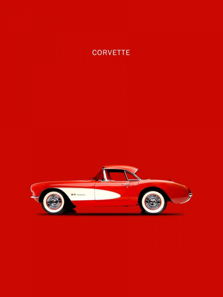 Corvette 1957 Red art print by Mark Rogan for $57.95 CAD