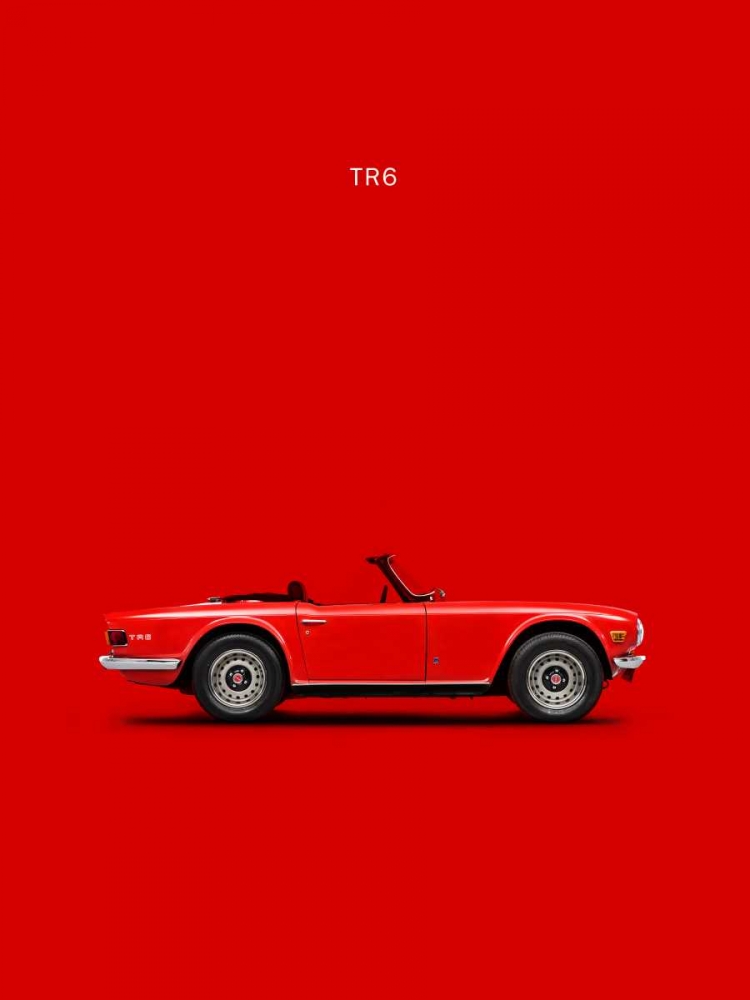 Triumph TR6 Red art print by Mark Rogan for $57.95 CAD