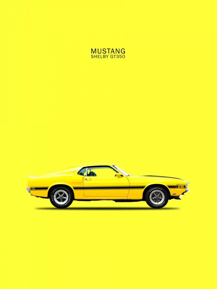 Mustang Shelby GT350 69 Yellow art print by Mark Rogan for $57.95 CAD