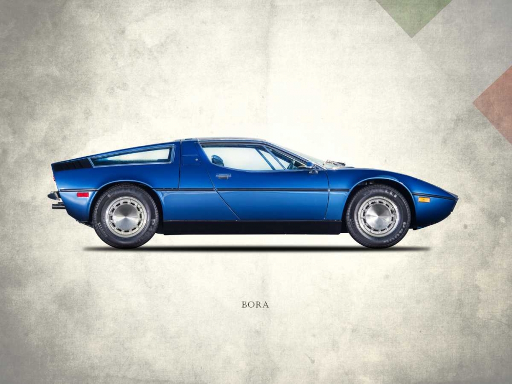 Maserati Bora 1973 art print by Mark Rogan for $57.95 CAD