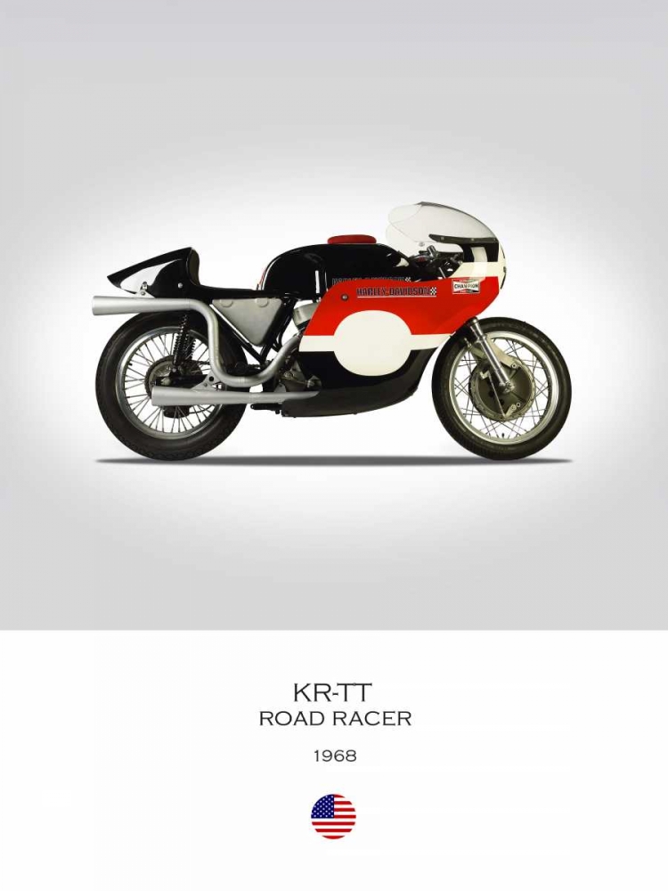 HD KR TT Road Racer 1968 art print by Mark Rogan for $57.95 CAD