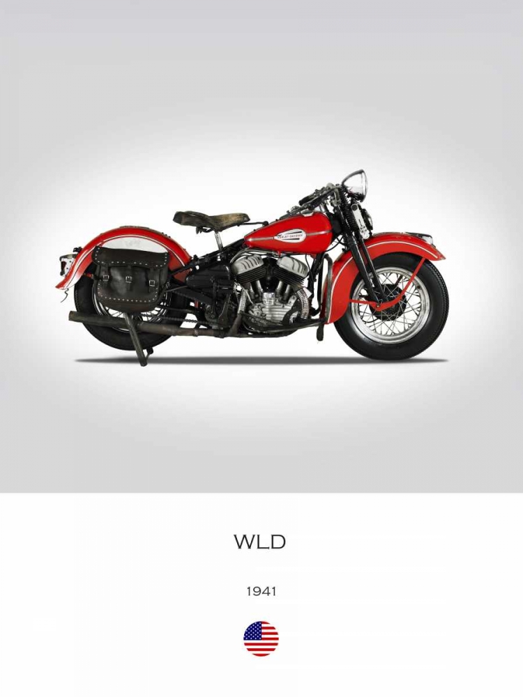 Harley Davidson WLD 1941 art print by Mark Rogan for $57.95 CAD