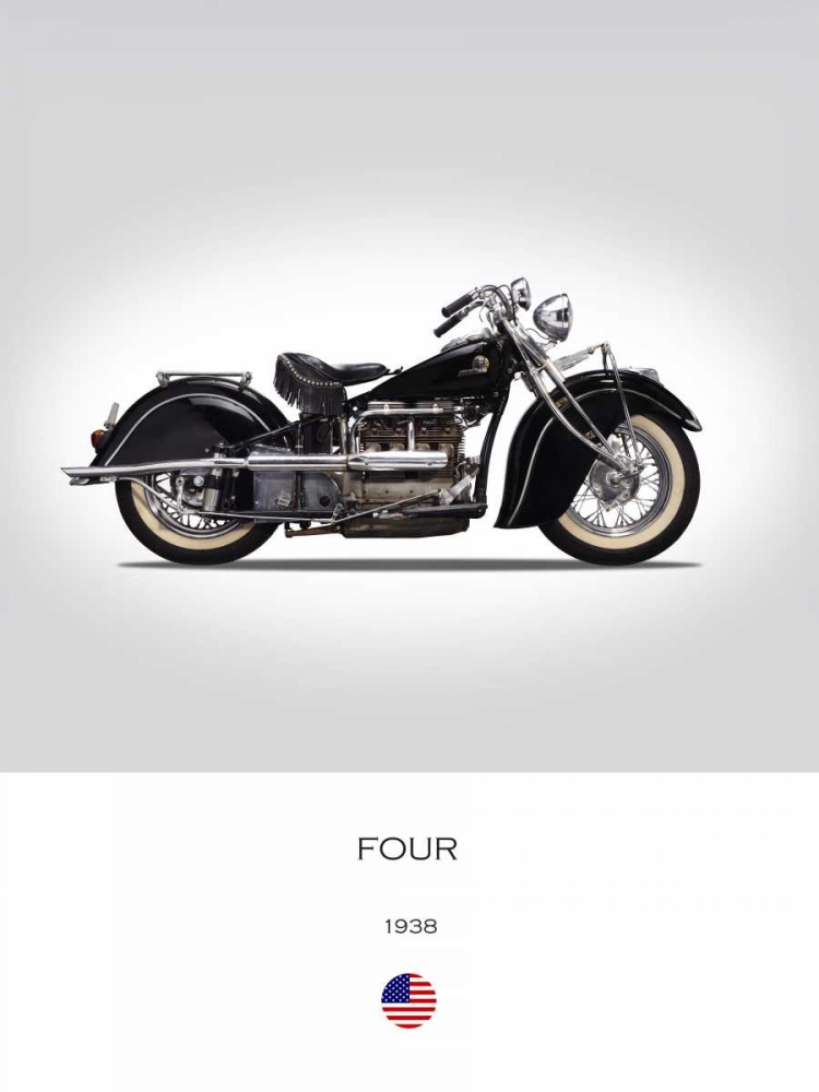 Indian Four 1938 art print by Mark Rogan for $57.95 CAD