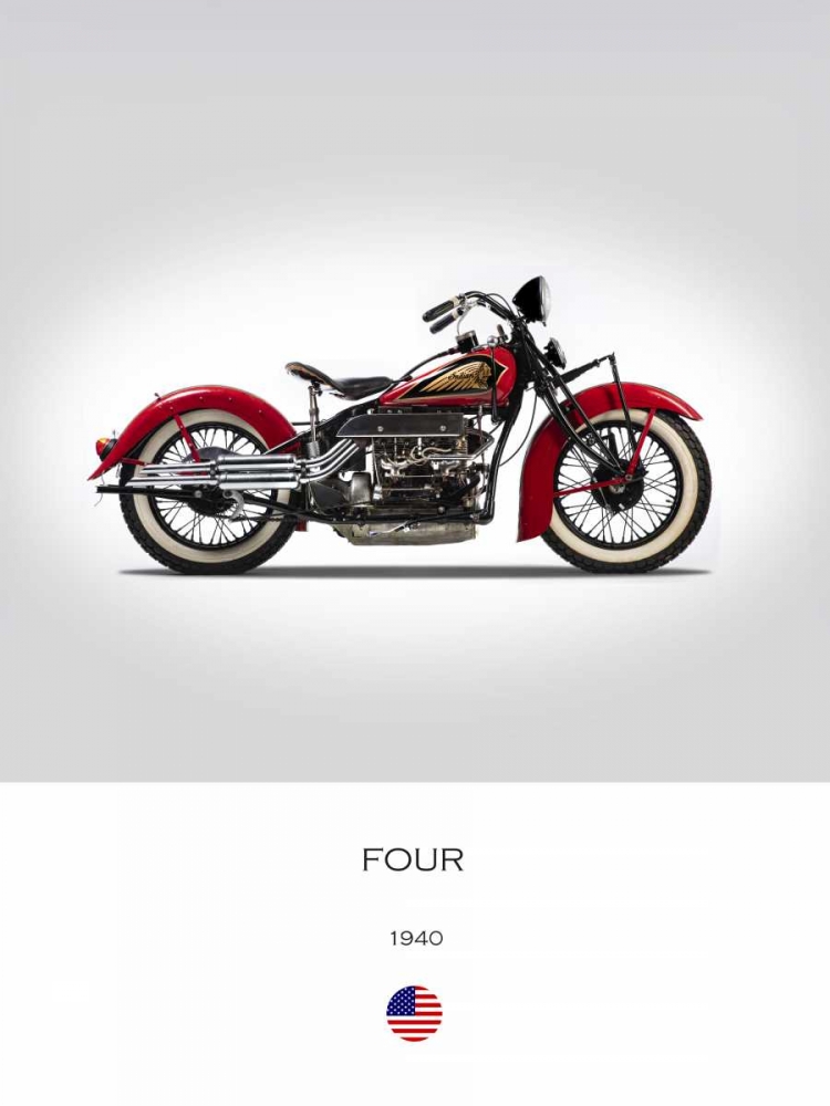Indian Four 1940 art print by Mark Rogan for $57.95 CAD