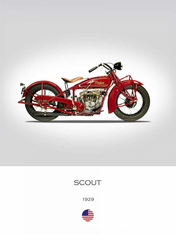 Indian Scout 101 1929 art print by Mark Rogan for $57.95 CAD