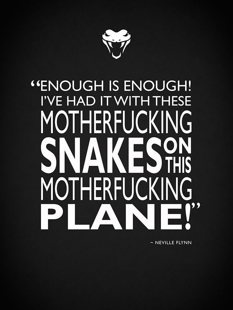 Snakes On A Plane art print by Mark Rogan for $57.95 CAD