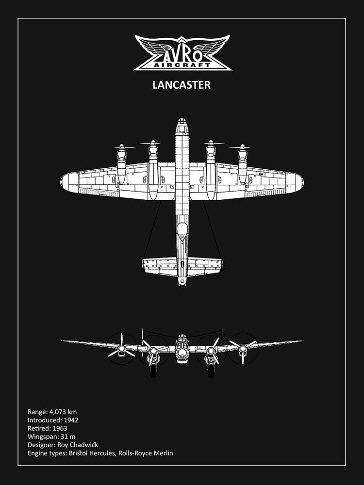 BP Avro Lancaster Black  art print by Mark Rogan for $57.95 CAD