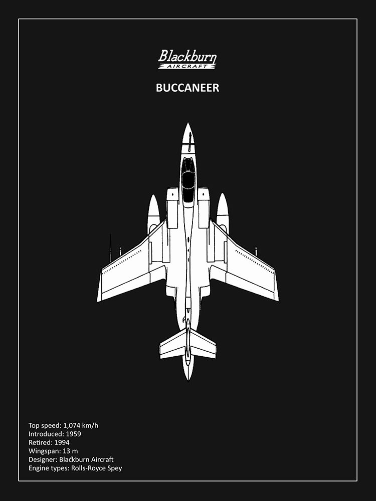 BP Blackburn Buccaneer Black  art print by Mark Rogan for $57.95 CAD