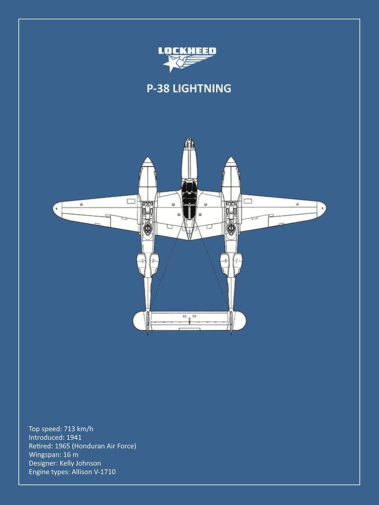 BP Lockheed P38 Lightning  art print by Mark Rogan for $57.95 CAD