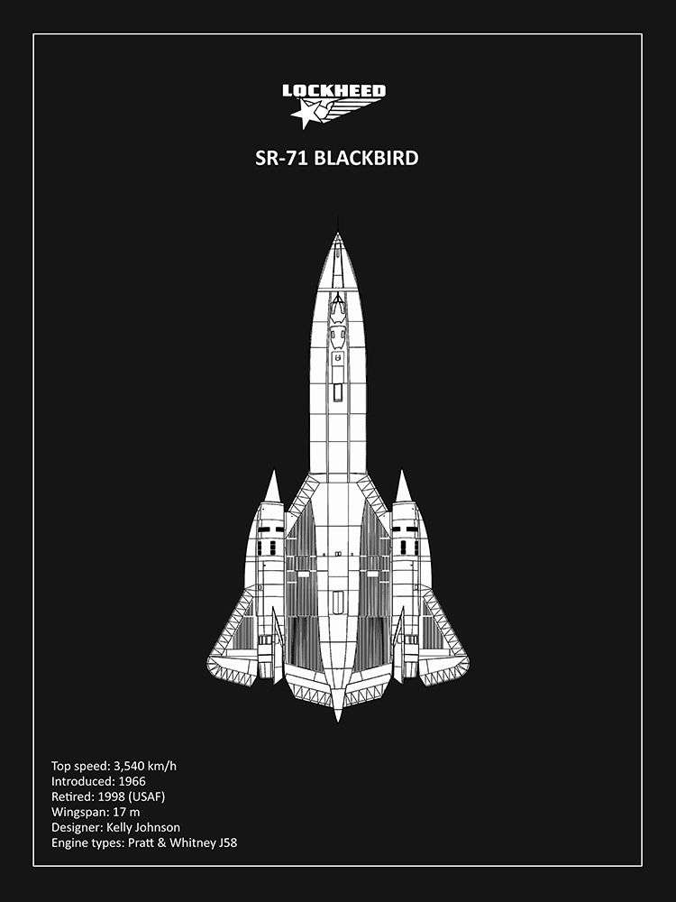 BP LOCKHEED SR-71 Black  art print by Mark Rogan for $57.95 CAD