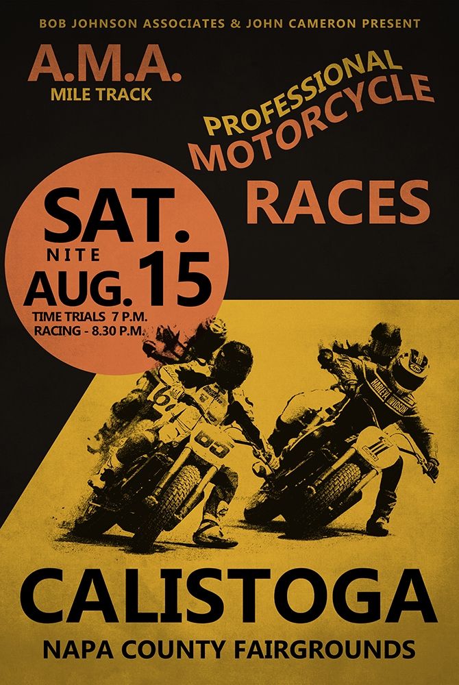 Calistoga Motorcycle Races art print by Mark Rogan for $57.95 CAD