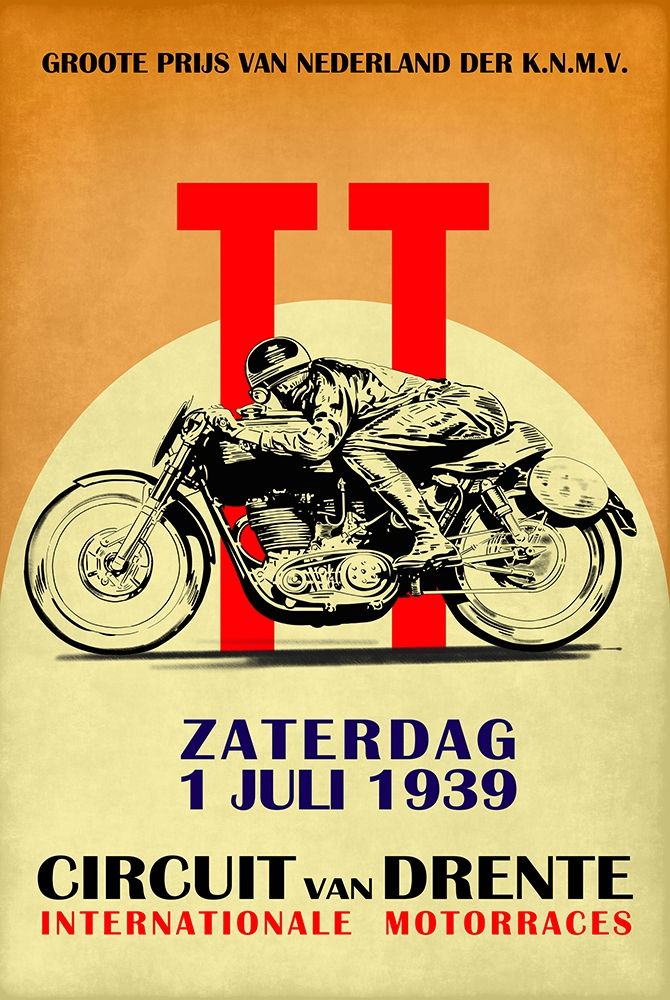 Circuit van Drente TT 1939 art print by Mark Rogan for $57.95 CAD