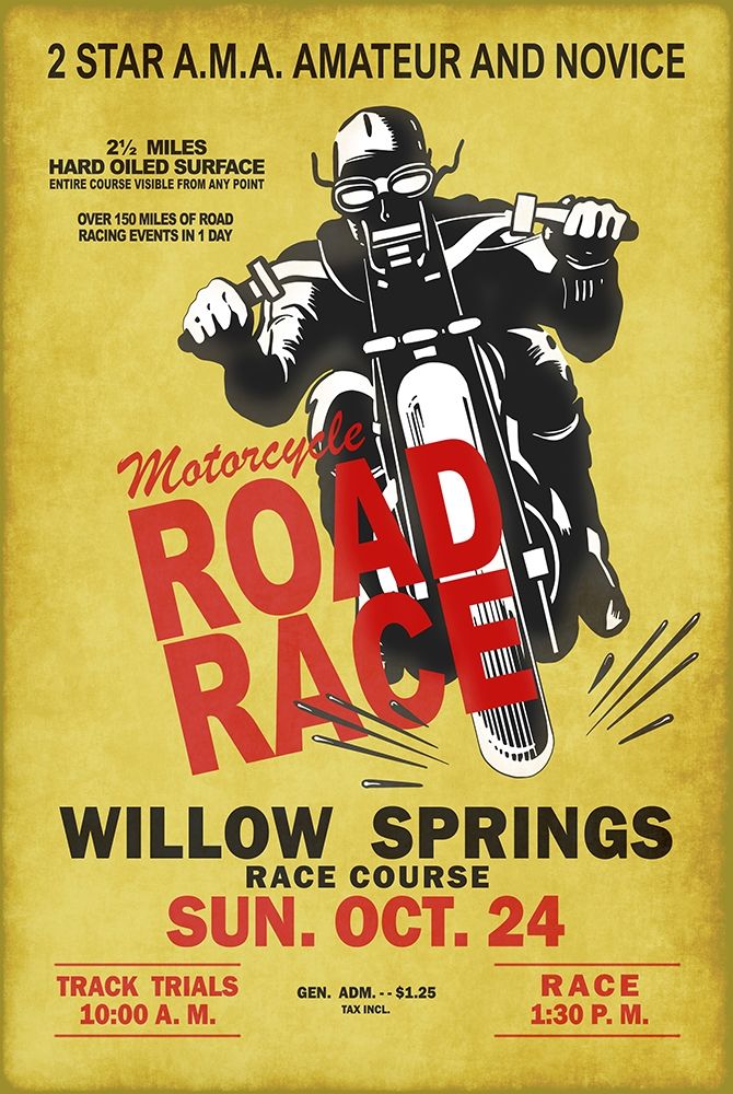 Willow Springs Road Race art print by Mark Rogan for $57.95 CAD