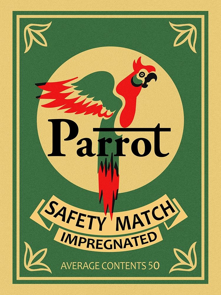 Parrot Safety Matches art print by Mark Rogan for $57.95 CAD