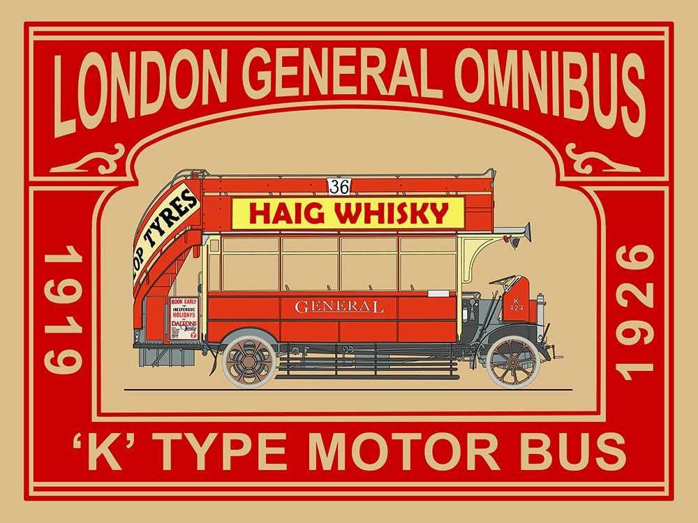 London Bus K-Type art print by Mark Rogan for $57.95 CAD