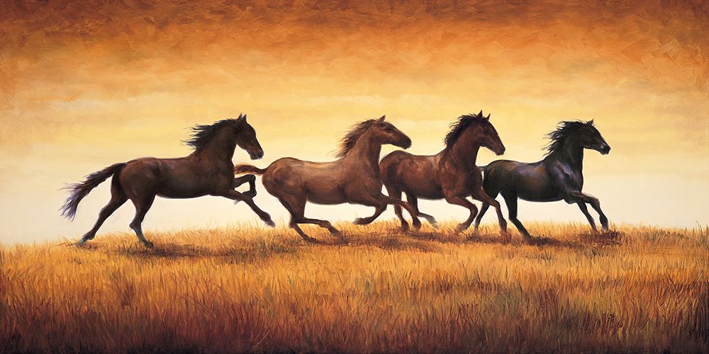 Stallions at Sunset art print by Ricardo Vargas for $57.95 CAD
