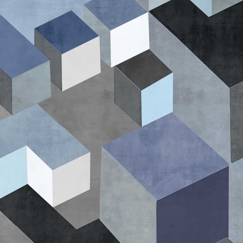 Cubic in Blue II art print by Todd Simmions for $57.95 CAD